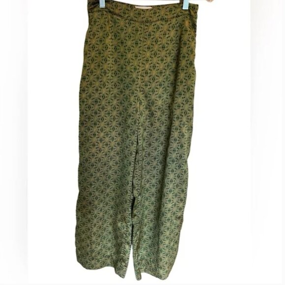 SOLD - BDG Green Silk Paisley Pants - Picture 4 of 7